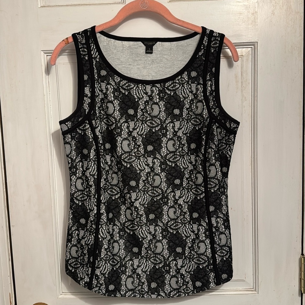 Ann Taylor small Lace Work Blouse sleeveless tank top